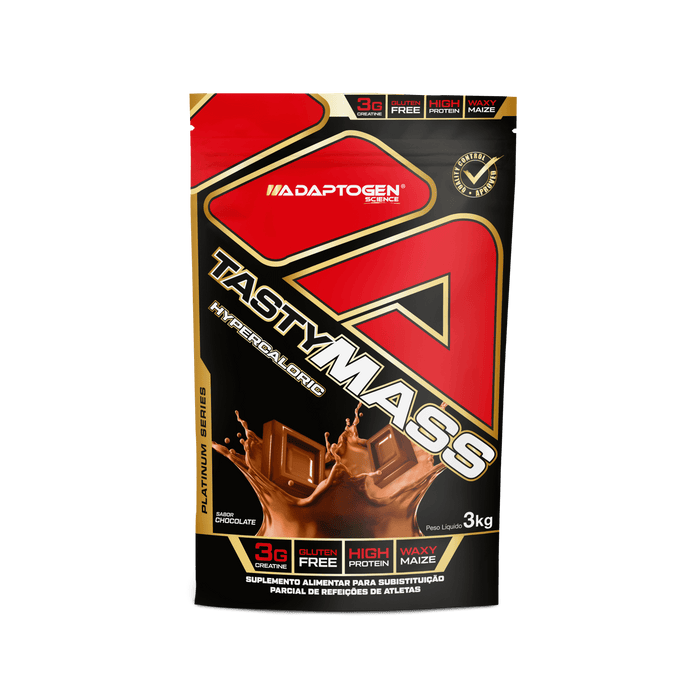 Massa hipercalorica tasty mass sabor morango da adaptogen