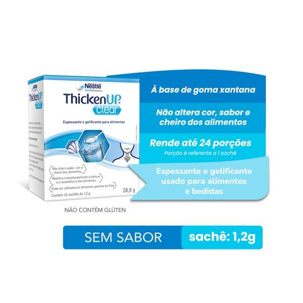 Thicken Up Clear Caixa com 24 Sachês de 1,2g Espessante Alimentar - Nestlé