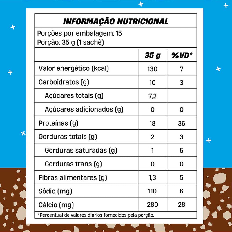 tabela nutricional whey protein concentrado sache sabor chocolate com avelã
