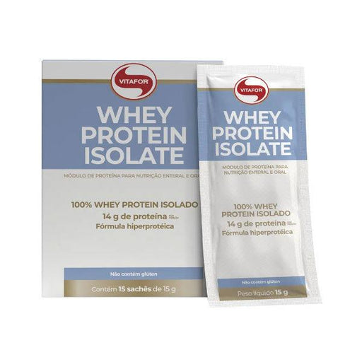 Whey Protein Isolate Caixa com 15 Sachês 15g - Vitafor