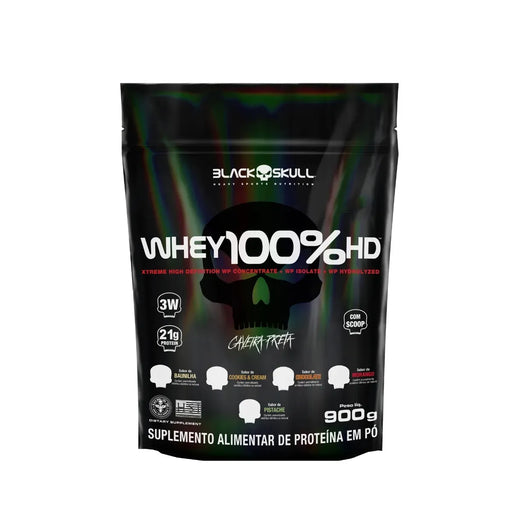 Refil Whey 100% Hd Chocolate 900g - Black Skull