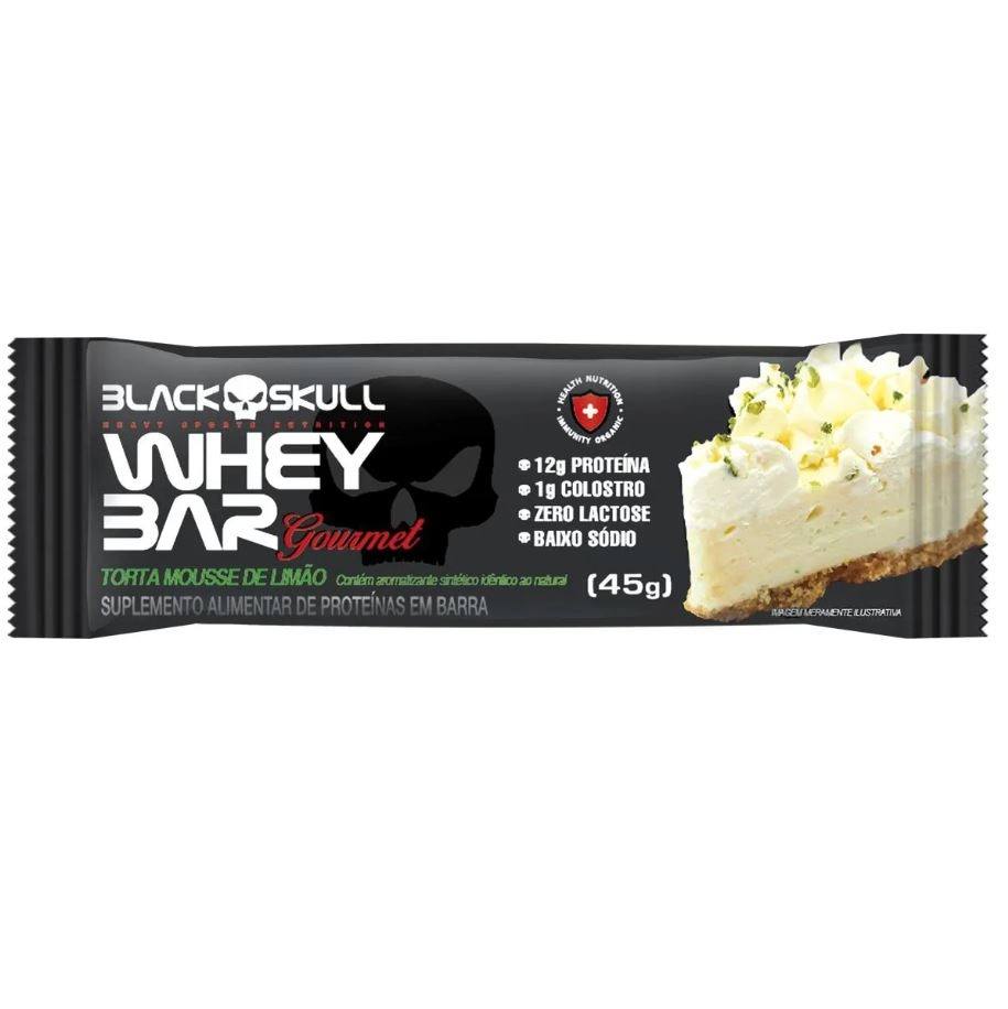 Produto Barra de Proteina Whey Bar Mousse Limao 45g Black Skull