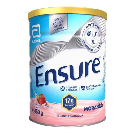 Ensure Morango 850g - Abbott Produto Ensure Morango 850g - Abbott