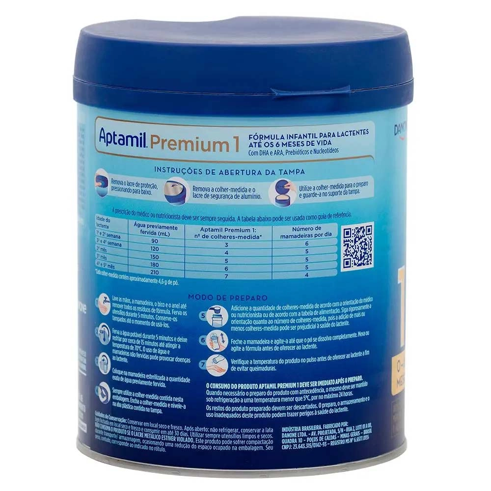 Fórmula Infantil: Aptamil Premium 1 800g - 0-6 meses - Danone Produto Fórmula Infantil: Aptamil Premium 1 800g - 0-6 meses - Danone