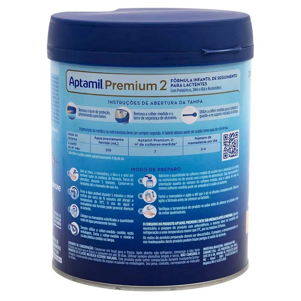 Produto Fórmula Infantil: Aptamil Premium 2 800g - 6-12 meses - Danone