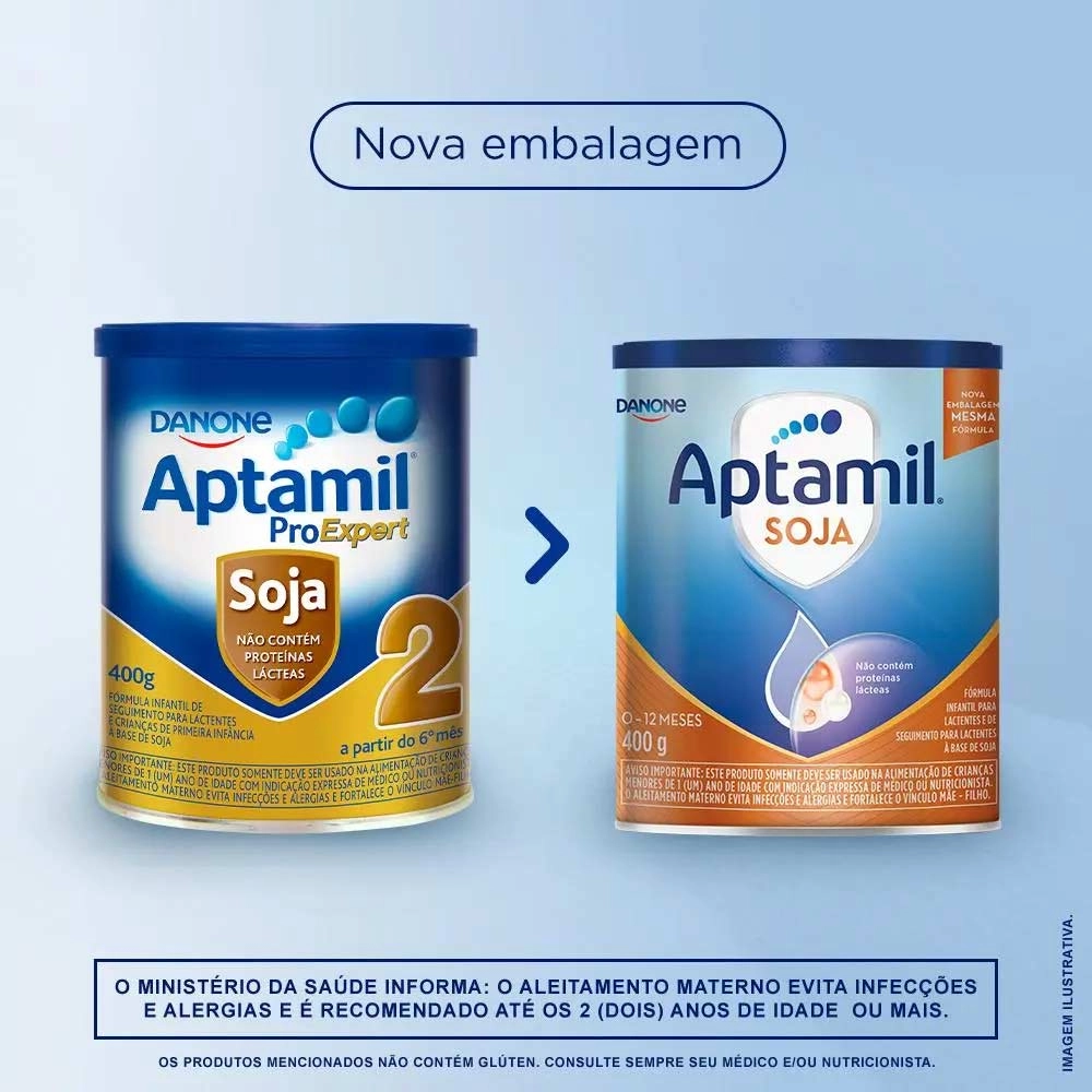 Aptamil Soja 2 400g Fórmula Infantil - Danone Produto Aptamil Soja 2 400g Fórmula Infantil - Danone