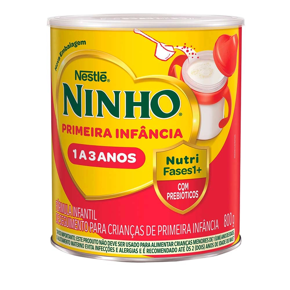 Fórmula Infantil Ninho Primeira Infância - 1 a 3 anos 800g - Nestlé Produto Fórmula Infantil Ninho Primeira Infância - 1 a 3 anos 800g - Nestlé