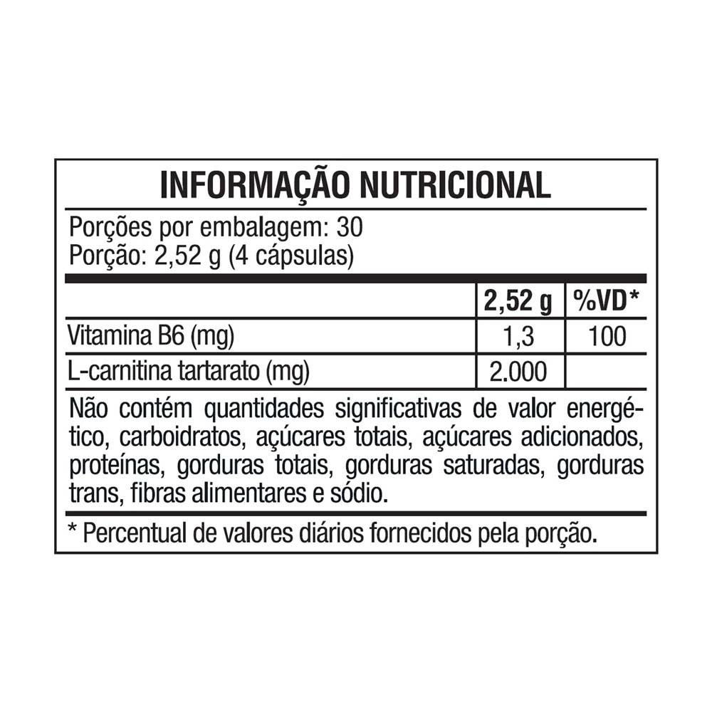 Produto L-carnitina 120 Capsulas - Vitafor