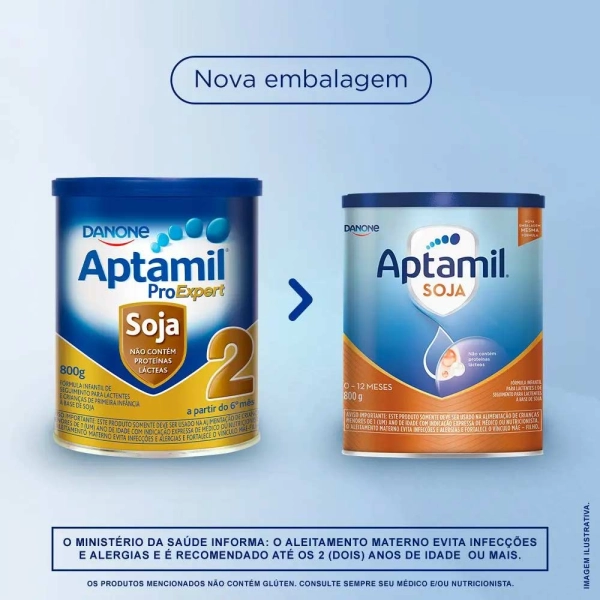 Produto Fórmula Infantil: Aptamil Soja 2 800g - 0-12 meses - Danone