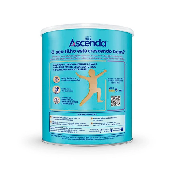 Ascenda Suplemento Sem Sabor 800g - Nestlé Produto Ascenda Suplemento Sem Sabor 800g - Nestlé