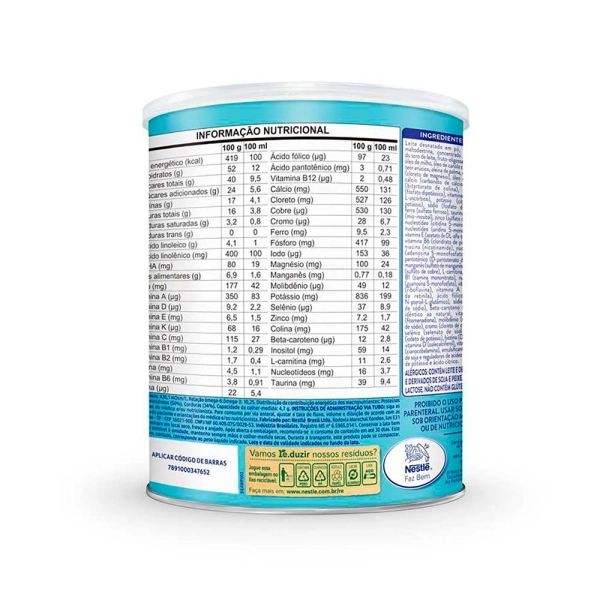 Ascenda Suplemento Sem Sabor 800g - Nestlé Produto Ascenda Suplemento Sem Sabor 800g - Nestlé