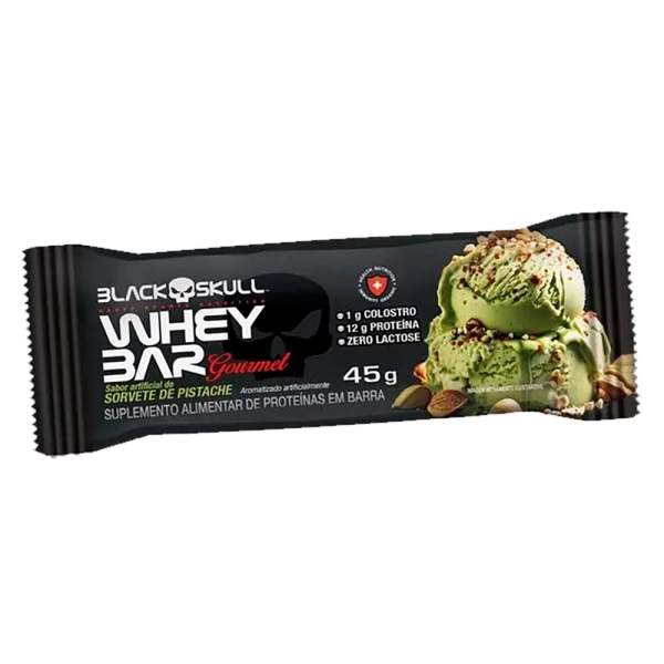 Produto Barra de Proteina Whey Bar Sorvete de Pistache 45g - BlackSkull