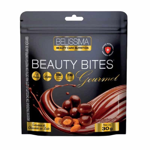 Produto Beauty Bites Belíssima Amêndoa Chocolate Ao Leite 30g Black Skull