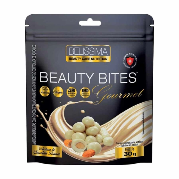 Beauty Bites Belíssima Amêndoa Chocolate Branco 30g Black Skull Produto Beauty Bites Belíssima Amêndoa Chocolate Branco 30g Black Skull