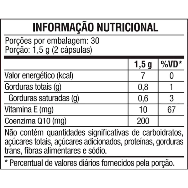 Produto Coenzima Q10 60 Capsulas - Vitafor
