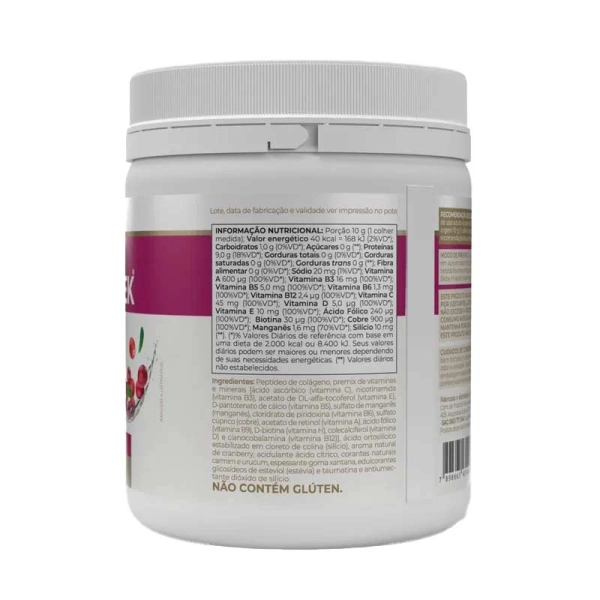 Colagentek 300g Cranberry - Vitafor Produto Colagentek 300g Cranberry - Vitafor