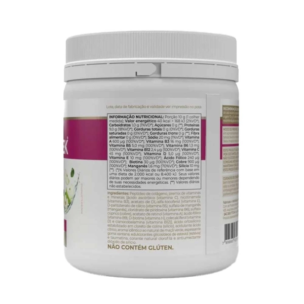Colagentek Maçã Verde 300g - Vitafor Produto Colagentek Maçã Verde 300g - Vitafor
