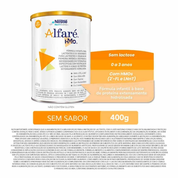 Produto Fórmula Infantil Alfaré HMO - 0 a 3 anos 400g - Nestlé