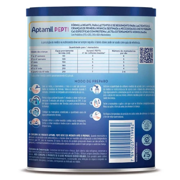 Fórmula Infantil Aptamil Pepti 800g - Danone Produto Fórmula Infantil Aptamil Pepti 800g - Danone