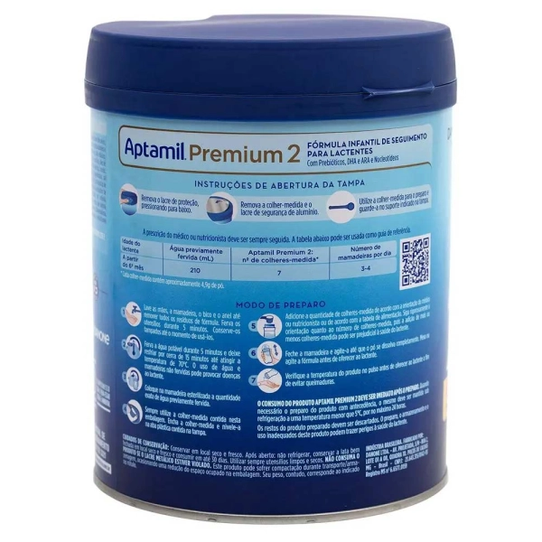 Fórmula Infantil: Aptamil Premium 2 800g - 6-12 meses - Danone Produto Fórmula Infantil: Aptamil Premium 2 800g - 6-12 meses - Danone