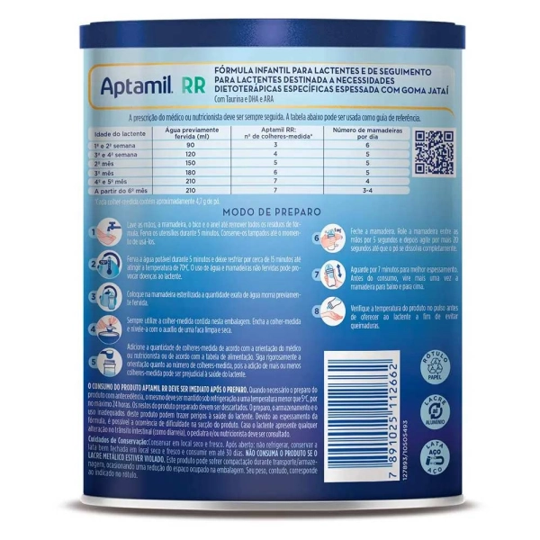 Fórmula Infantil Aptamil RR 800g - Danone Produto Fórmula Infantil Aptamil RR 800g - Danone