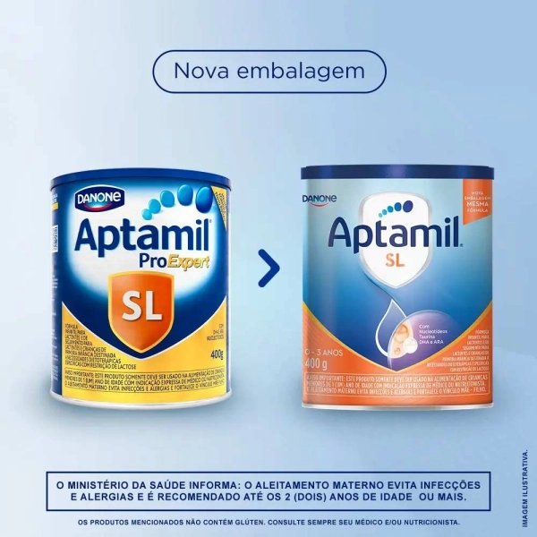 Fórmula Infantil Aptamil SL - 400g - Danone Produto Fórmula Infantil Aptamil SL - 400g - Danone