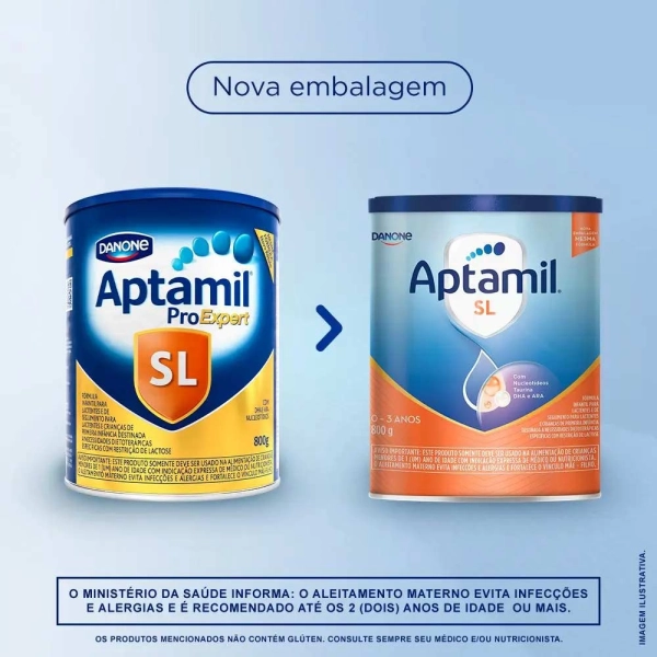 Fórmula Infantil Aptamil SL 800gr - Danone Produto Fórmula Infantil Aptamil SL 800gr - Danone