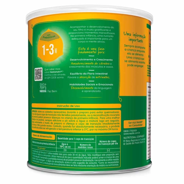 Fórmula Infantil de Primeira Infância Nestonutri 1+ - 1 a 3 anos 800g - Nestlé Produto Fórmula Infantil de Primeira Infância Nestonutri 1+ - 1 a 3 anos 800g - Nestlé