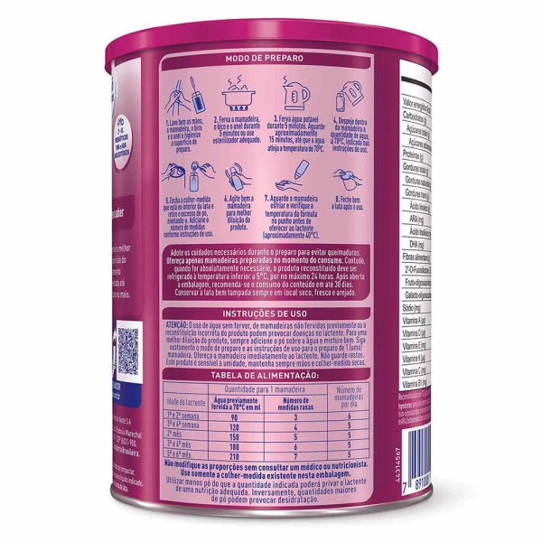 Fórmula Infantil Nan Comfor Hmo - 0 a 6 Meses 400g - Nestlé Produto Fórmula Infantil Nan Comfor Hmo - 0 a 6 Meses 400g - Nestlé