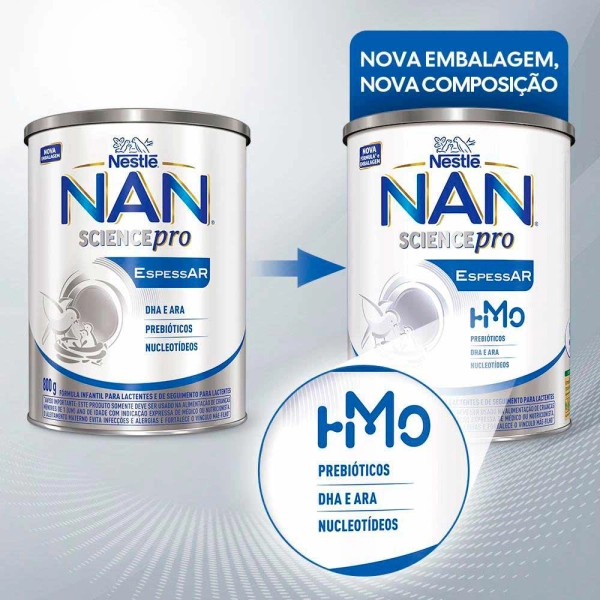 Fórmula Infantil NAN SCIENCE PRO EspessAR HMO 800g - Nestlé Produto Fórmula Infantil NAN SCIENCE PRO EspessAR HMO 800g - Nestlé