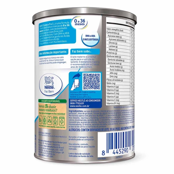 Produto Fórmula Infantil NAN Science Pro S.L 400g - Nestlé