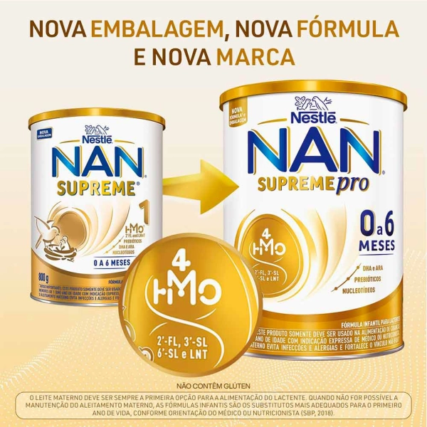 Produto Fórmula Infantil Nan Supreme Pro - 0 a 6 Meses 400g - Nestlé