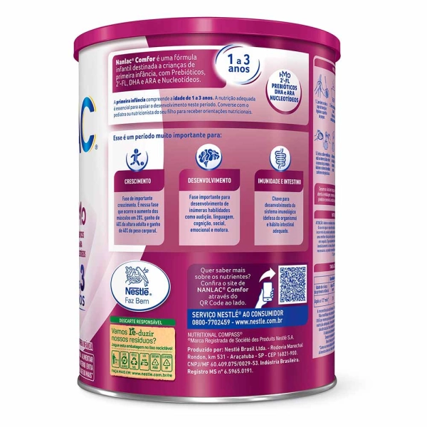 Produto Fórmula Infantil Nanlac Comfor - 1 a 3 Anos 800g - Nestlé