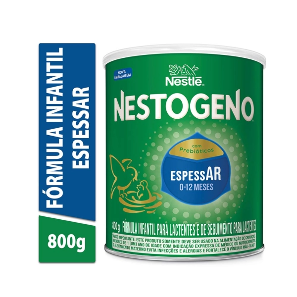 Fórmula Infantil Nestogeno Espessar - 0 a 12 Meses - 800g - Nestlé Produto Fórmula Infantil Nestogeno Espessar - 0 a 12 Meses - 800g - Nestlé