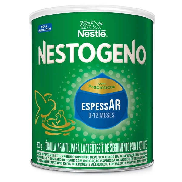 Fórmula Infantil Nestogeno Espessar - 0 a 12 Meses - 800g - Nestlé Produto Fórmula Infantil Nestogeno Espessar - 0 a 12 Meses - 800g - Nestlé