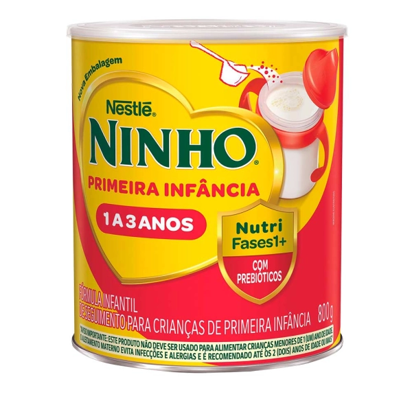 Fórmula Infantil Ninho Primeira Infância - 1 a 3 anos 800g - Nestlé Produto Fórmula Infantil Ninho Primeira Infância - 1 a 3 anos 800g - Nestlé