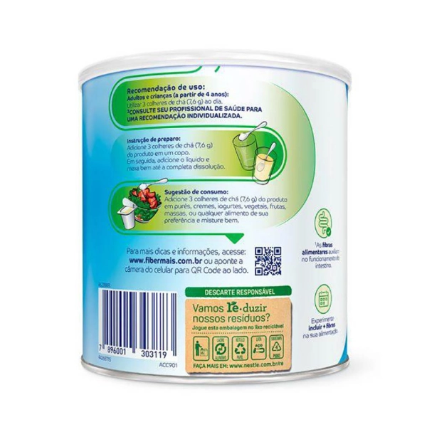 Fiber Mais 260g - Nestlé Produto Fiber Mais 260g - Nestlé