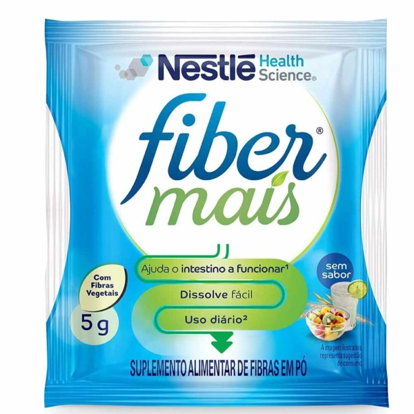 Fiber Mais com 10 Saches de 5g Nestlé Produto Fiber Mais com 10 Saches de 5g Nestlé