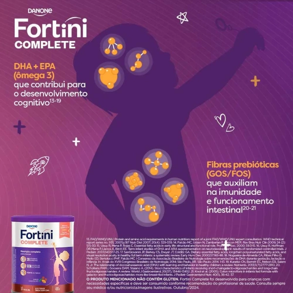 Fortini Complete Chocolate 400g Produto Fortini Complete Chocolate 400g