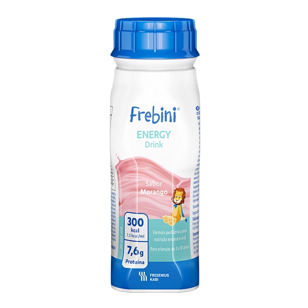 Frebini Energy Drink Morango 200ml - Fresenius Kabi Produto Frebini Energy Drink Morango 200ml - Fresenius Kabi