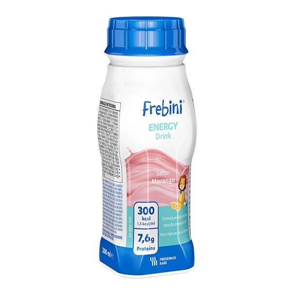 Frebini Energy Drink Morango 200ml - Fresenius Kabi Produto Frebini Energy Drink Morango 200ml - Fresenius Kabi