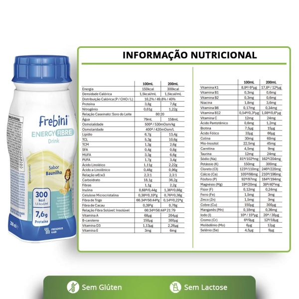 Frebini Energy Fibre Drink Baunilha 200 ml - Fresenius Kabi Produto Frebini Energy Fibre Drink Baunilha 200 ml - Fresenius Kabi