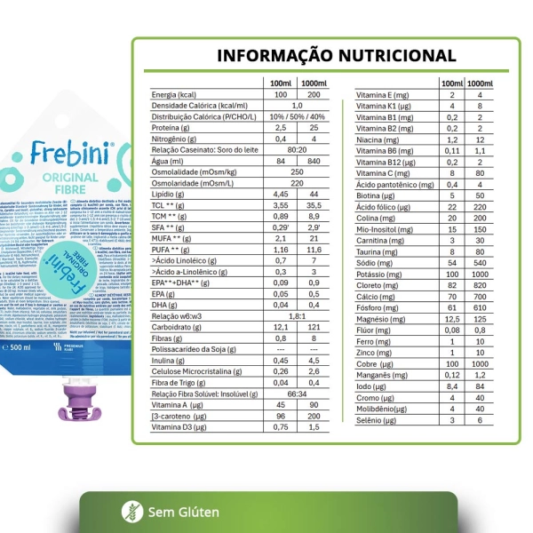 Frebini Original Fibre 500ml - Fresenius Kabi Produto Frebini Original Fibre 500ml - Fresenius Kabi