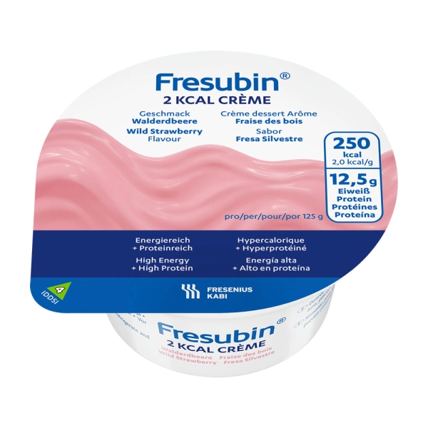 Fresubin 2 kcal Creme Frutas da Floresta - 4 unidades de 125g - Fresenius Kabi Produto Fresubin 2 kcal Creme Frutas da Floresta - 4 unidades de 125g - Fresenius Kabi