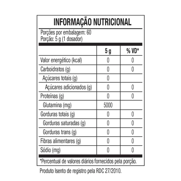 Produto Glutamine Caveira Preta 300g Black Skull