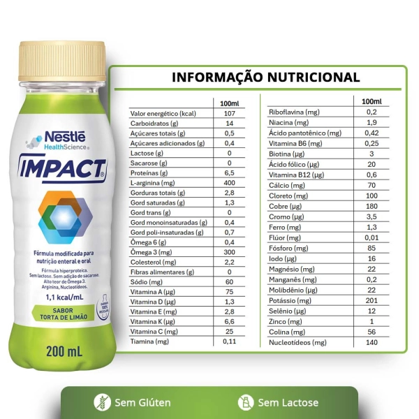 Impact Torta de Limão 200ml Nestlé Produto Impact Torta de Limão 200ml Nestlé
