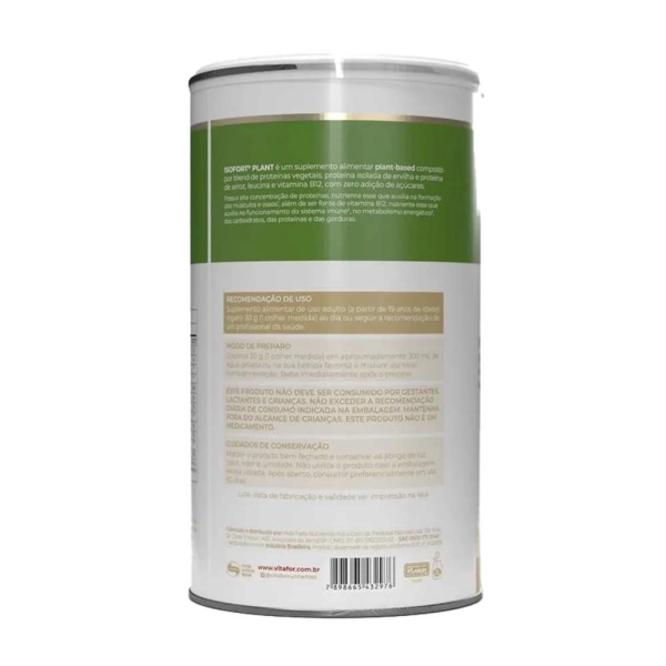 Isofort Plant Baunilha 450g - Vitafor Produto Isofort Plant Baunilha 450g - Vitafor