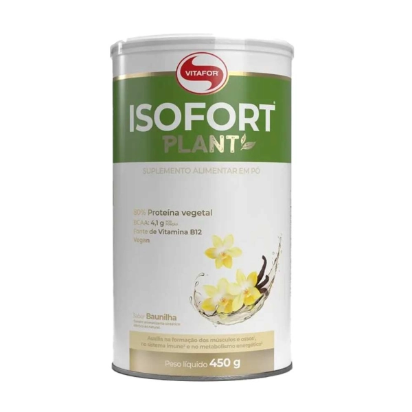Isofort Plant Baunilha 450g - Vitafor Produto Isofort Plant Baunilha 450g - Vitafor