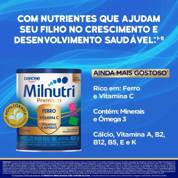 Milnutri Premium 400g - Danone Produto Milnutri Premium 400g - Danone