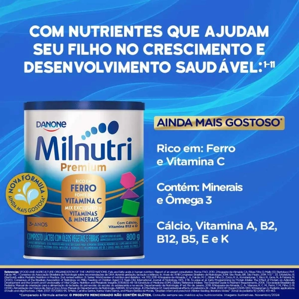 Milnutri Premium 800g Danone Produto Milnutri Premium 800g Danone